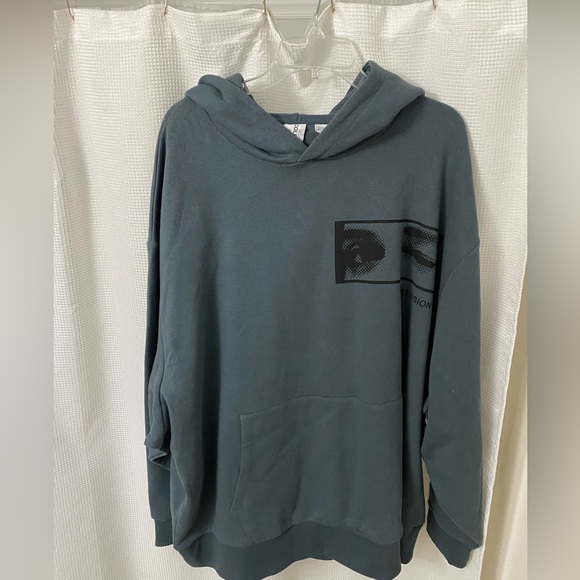 ASOS Collusion Slate Grey Oversized Graphic Pocket Hoodie - size 20 NWOT - Picture 3 of 6